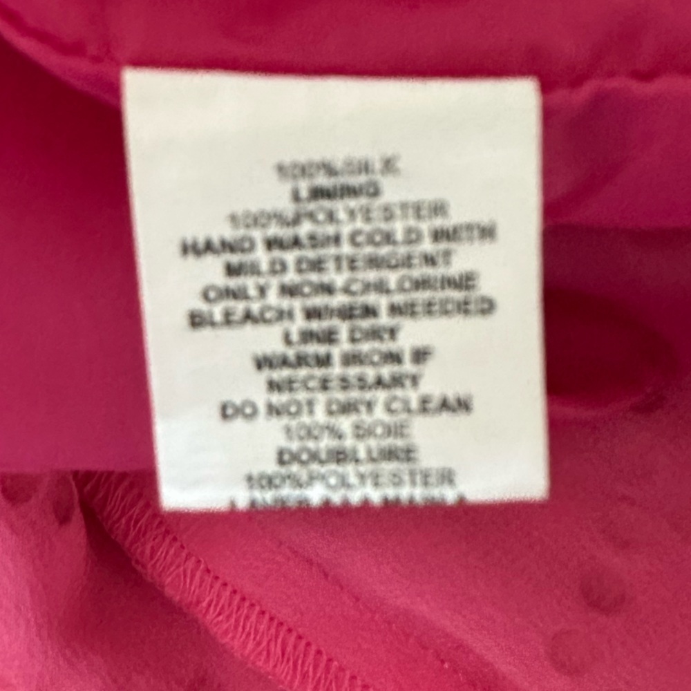 Trina Turk 100% Silk Pink Beaded Shift Dress, size 6 - Picture 7 of 8